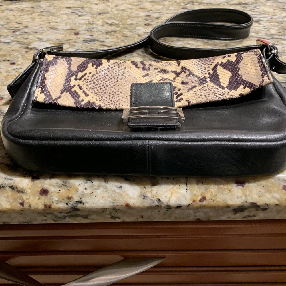 Vintage snakeskin leather bag made in Italy - Picture 3 of 10
